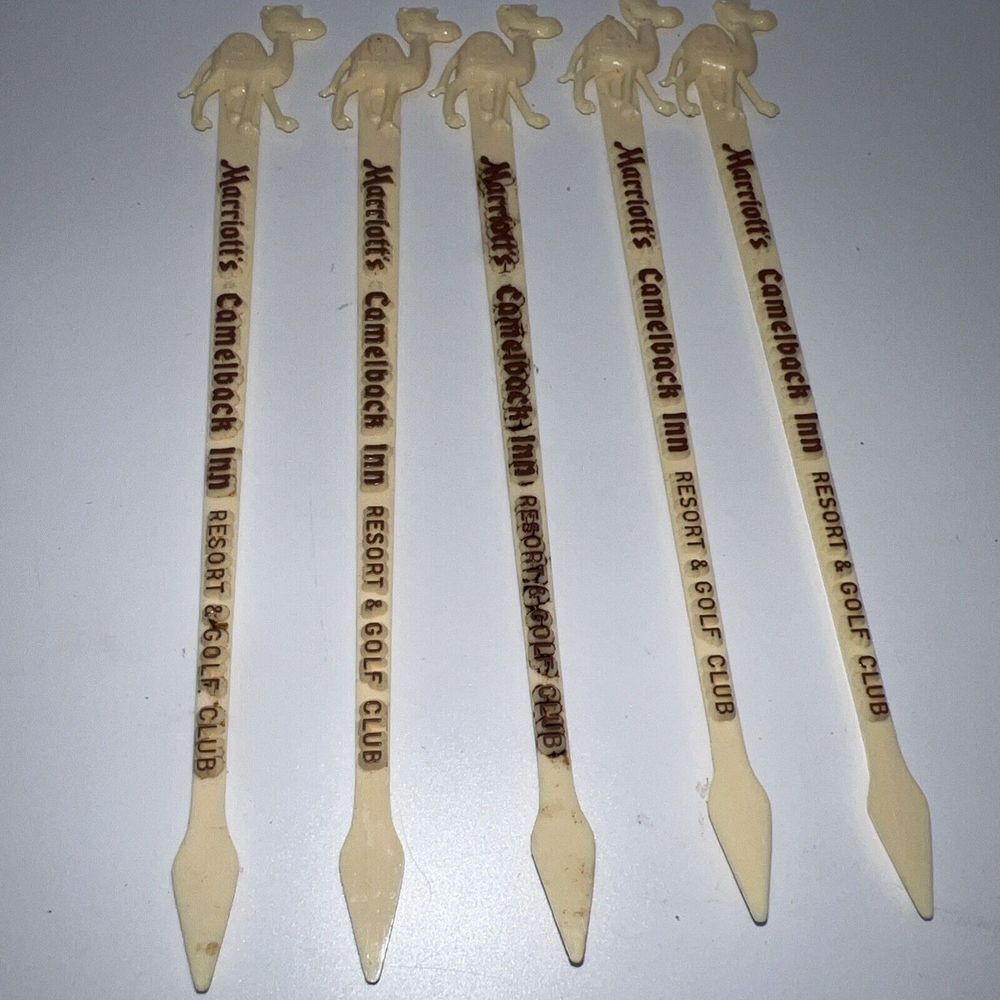 5 Marriotts Camelback Inn Resort & Golf Club Swizzle Stick Cocktail Stir Barware